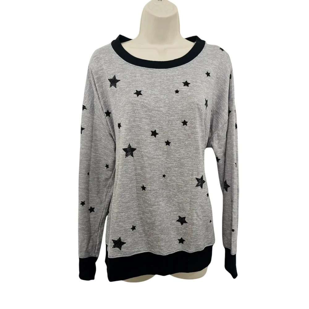 SPLENDID Black Gray Stars Pajama Set Size XL